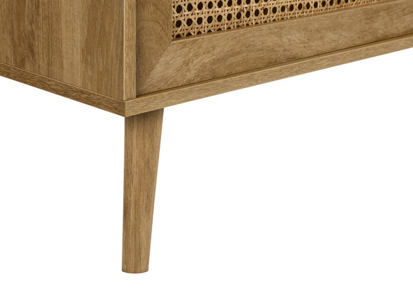 Monarch Specialties Tv Stand, 72 Inch, Console, Media Entertainment Center, Storage Cabinet, Living Room, Bedroom, Walnut Laminate, Wood Legs, Transitional Walnut Particle Board,Mdf,Rattan,Solid Wood I 2723