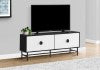 Monarch Specialties Tv Stand, 60 Inch, Console, Media Entertainment Center, Storage Cabinet, Living Room, Bedroom, Black And White Laminate, Black Metal, Contemporary, Modern Black,White, White Particle Board,Mdf,Metal I 2732