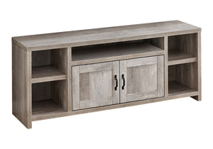 Monarch Specialties Tv Stand, 60 Inch, Console, Media Entertainment Center, Storage Cabinet, Living Room, Bedroom, Beige Laminate, Transitional Taupe Mdf,Hollow,Core,Laminate,Particle Board I 2742