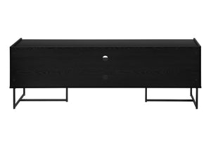 Monarch Specialties Tv Stand, 72 Inch, Console, Media Entertainment Center, Storage Cabinet, Living Room, Bedroom, Brown And Black Laminate, Black Metal, Contemporary, Modern Black Particle Board,Mdf,Metal I 2752