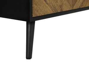 Monarch Specialties Tv Stand, 72 Inch, Console, Media Entertainment Center, Storage Cabinet, Living Room, Bedroom, Brown And Black Laminate, Black Wood Legs, Contemporary, Modern Black Particle Board,Mdf,Solid Wood I 2781