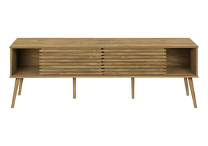 Monarch Specialties Tv Stand, 72 Inch, Media Entertainment Center, Storage Cabinet, Console, Storage Shelves, Bedroom, Living Room, Walnut Laminate, Contemporary, Modern Walnut Particle Board,Solid Wood I 2784