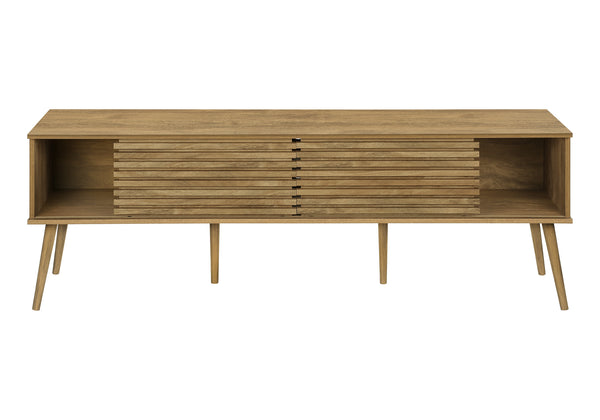 Monarch Specialties Tv Stand, 72 Inch, Media Entertainment Center, Storage Cabinet, Console, Storage Shelves, Bedroom, Living Room, Walnut Laminate, Contemporary, Modern Walnut Particle Board,Solid Wood I 2784