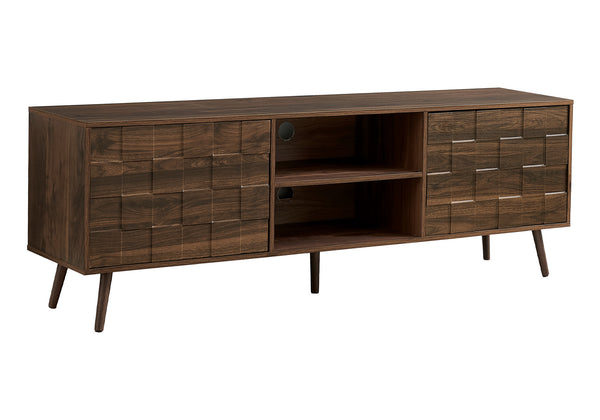 Monarch Specialties Tv Stand, 72 Inch, Console, Media Entertainment Center, Storage Cabinet, Bedroom, Living Room, Walnut Laminate, Mid Century Walnut Mdf,Particle Board,Solid Wood I 2787