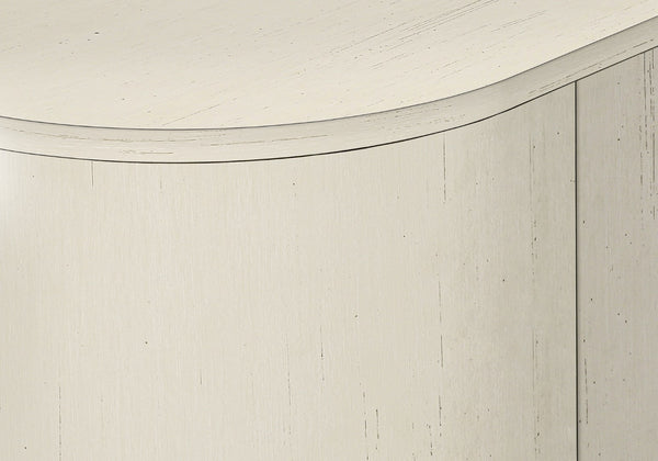 Monarch Specialties Tv Stand, 72 Inch, Console, Bedroom, Living Room, Media Entertainment Center, Storage Cabinet, Antique White Laminate, Contemporary, Mid Century White Particle Board,Solid Wood I 2799