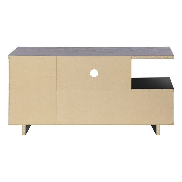 Monarch Specialties Tv Stand, 48 Inch, Console, Media Entertainment Center, Storage Cabinet, Drawers, Living Room, Bedroom, Black And Grey Laminate, Contemporary, Modern Black,Grey, Grey Particle Board,Hollow,Core,Laminate,Mdf I 2801