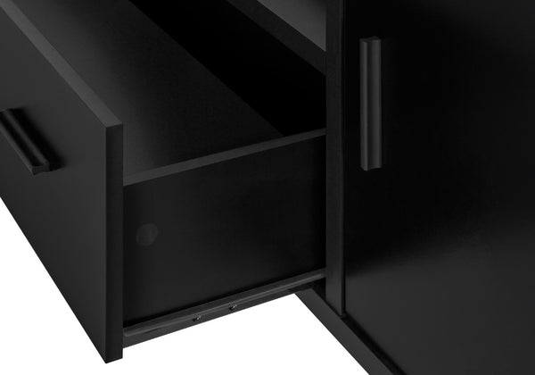 Monarch Specialties Tv Stand, 48 Inch, Console, Media Entertainment Center, Storage Cabinet, Drawers, Living Room, Bedroom, Black And Grey Laminate, Contemporary, Modern Black,Grey, Grey Particle Board,Hollow,Core,Laminate,Mdf I 2801