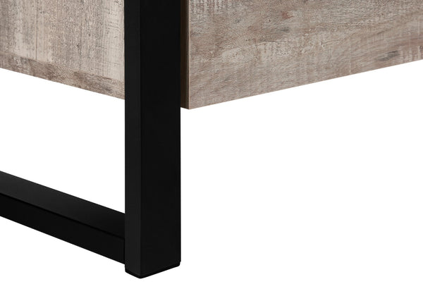 Monarch Specialties Tv Stand, 60 Inch, Console, Media Entertainment Center, Storage Drawers, Living Room, Bedroom, Beige Laminate, Black Metal, Contemporary, Modern Taupe,Black, Black Particle Board,Hollow,Core,Laminate,Mdf,Metal I 2822