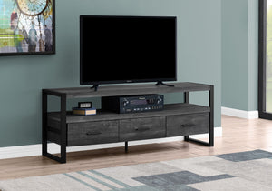 Monarch Specialties Tv Stand, 60 Inch, Console, Media Entertainment Center, Storage Drawers, Living Room, Bedroom, Black Laminate, Black Metal, Contemporary, Modern Black Particle Board,Hollow,Core,Laminate,Mdf,Metal I 2823