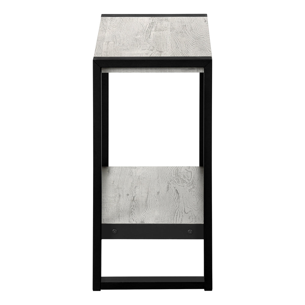 Monarch Specialties Accent Table, Side, End, Nightstand, Lamp, Living Room, Bedroom, Grey Laminate, Black Metal, Industrial Grey,Black, Black Mdf,Hollow,Core,Laminate,Metal,Particle Board I 2857
