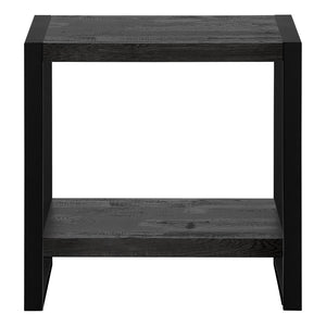 Monarch Specialties Accent Table, Side, End, Nightstand, Lamp, Living Room, Bedroom, Black Laminate, Black Metal, Industrial Black Mdf,Hollow,Core,Laminate,Metal,Particle Board I 2862