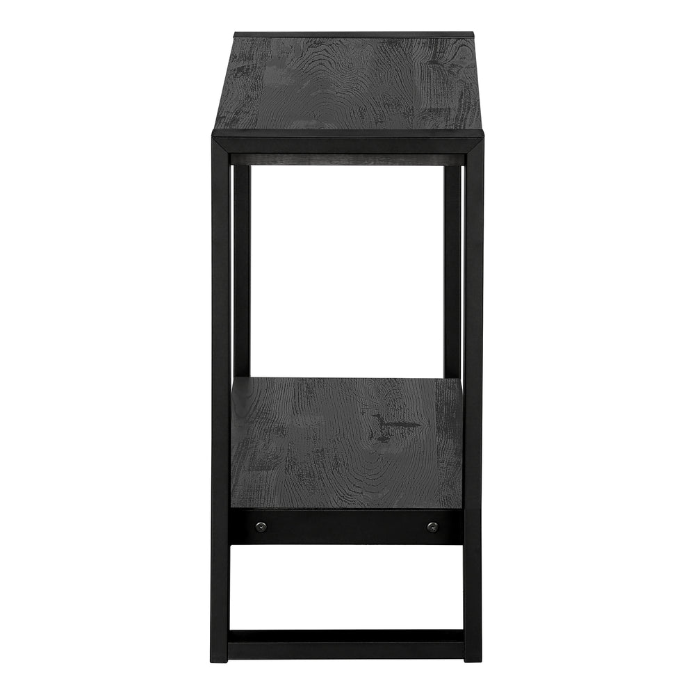 Monarch Specialties Accent Table, Side, End, Nightstand, Lamp, Living Room, Bedroom, Black Laminate, Black Metal, Industrial Black Mdf,Hollow,Core,Laminate,Metal,Particle Board I 2862