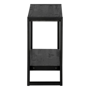 Monarch Specialties Accent Table, Side, End, Nightstand, Lamp, Living Room, Bedroom, Black Laminate, Black Metal, Industrial Black Mdf,Hollow,Core,Laminate,Metal,Particle Board I 2862