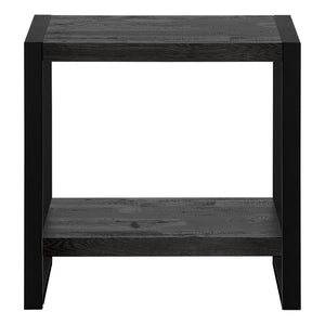 Monarch Specialties Accent Table, Side, End, Nightstand, Lamp, Living Room, Bedroom, Black Laminate, Black Metal, Industrial Black Mdf,Hollow,Core,Laminate,Metal,Particle Board I 2862