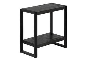 Monarch Specialties Accent Table, Side, End, Nightstand, Lamp, Living Room, Bedroom, Black Laminate, Black Metal, Industrial Black Mdf,Hollow,Core,Laminate,Metal,Particle Board I 2862