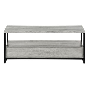 Monarch Specialties Tv Stand, 48 Inch, Console, Media Entertainment Center, Storage Drawers, Living Room, Bedroom, Grey Laminate, Black Metal, Contemporary, Modern Grey,Black, Black Particle Board,Metal I 2871