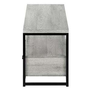 Monarch Specialties Tv Stand, 48 Inch, Console, Media Entertainment Center, Storage Drawers, Living Room, Bedroom, Grey Laminate, Black Metal, Contemporary, Modern Grey,Black, Black Particle Board,Metal I 2871