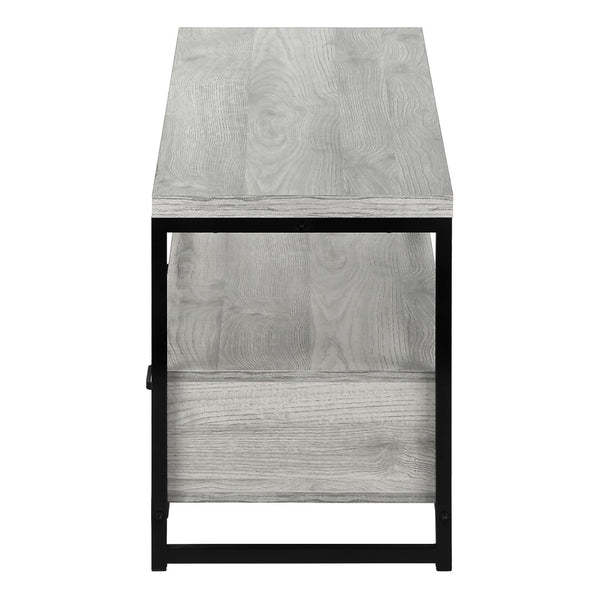 Monarch Specialties Tv Stand, 48 Inch, Console, Media Entertainment Center, Storage Drawers, Living Room, Bedroom, Grey Laminate, Black Metal, Contemporary, Modern Grey,Black, Black Particle Board,Metal I 2871
