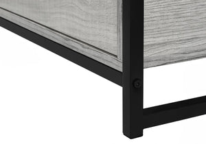 Monarch Specialties Tv Stand, 48 Inch, Console, Media Entertainment Center, Storage Drawers, Living Room, Bedroom, Grey Laminate, Black Metal, Contemporary, Modern Grey,Black, Black Particle Board,Metal I 2871