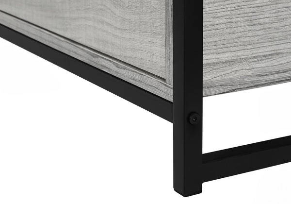 Monarch Specialties Tv Stand, 48 Inch, Console, Media Entertainment Center, Storage Drawers, Living Room, Bedroom, Grey Laminate, Black Metal, Contemporary, Modern Grey,Black, Black Particle Board,Metal I 2871
