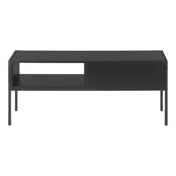 Monarch Specialties Tv Stand, 48 Inch, Console, Media Entertainment Center, Storage Drawer, Living Room, Bedroom, Black Laminate, Black Metal, Contemporary, Modern Black Particle Board,Metal I 2874