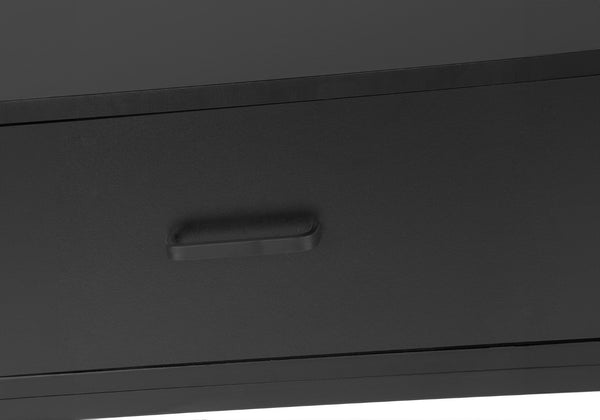 Monarch Specialties Tv Stand, 48 Inch, Console, Media Entertainment Center, Storage Drawer, Living Room, Bedroom, Black Laminate, Black Metal, Contemporary, Modern Black Particle Board,Metal I 2874