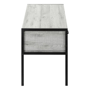 Monarch Specialties Tv Stand, 48 Inch, Console, Media Entertainment Center, Storage Drawer, Living Room, Bedroom, Grey Laminate, Black Metal, Contemporary, Modern Grey Particle Board,Metal I 2875