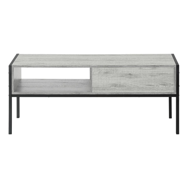 Monarch Specialties Tv Stand, 48 Inch, Console, Media Entertainment Center, Storage Drawer, Living Room, Bedroom, Grey Laminate, Black Metal, Contemporary, Modern Grey Particle Board,Metal I 2875
