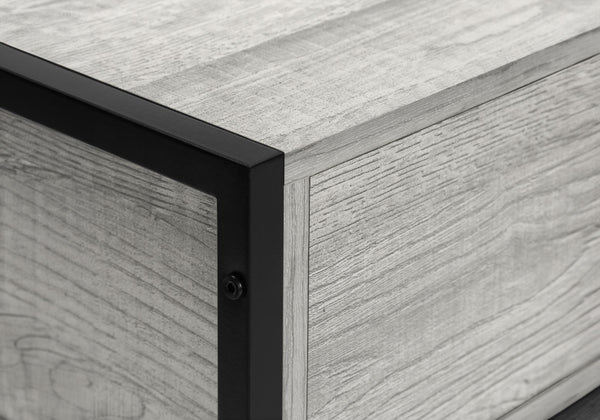 Monarch Specialties Tv Stand, 48 Inch, Console, Media Entertainment Center, Storage Drawer, Living Room, Bedroom, Grey Laminate, Black Metal, Contemporary, Modern Grey Particle Board,Metal I 2875