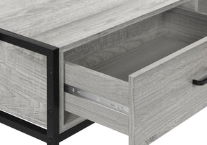 Monarch Specialties Tv Stand, 48 Inch, Console, Media Entertainment Center, Storage Drawer, Living Room, Bedroom, Grey Laminate, Black Metal, Contemporary, Modern Grey Particle Board,Metal I 2875