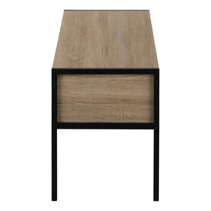 Monarch Specialties Tv Stand, 48 Inch, Console, Media Entertainment Center, Storage Drawer, Living Room, Bedroom, Brown Laminate, Black Metal, Contemporary, Modern Dark Taupe,Black, Black Particle Board,Metal I 2876