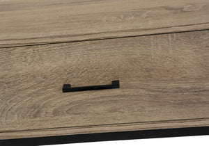 Monarch Specialties Tv Stand, 48 Inch, Console, Media Entertainment Center, Storage Drawer, Living Room, Bedroom, Brown Laminate, Black Metal, Contemporary, Modern Dark Taupe,Black, Black Particle Board,Metal I 2876