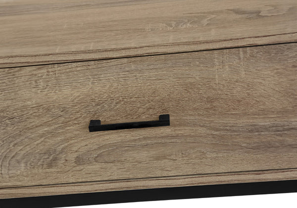 Monarch Specialties Tv Stand, 48 Inch, Console, Media Entertainment Center, Storage Drawer, Living Room, Bedroom, Brown Laminate, Black Metal, Contemporary, Modern Dark Taupe,Black, Black Particle Board,Metal I 2876