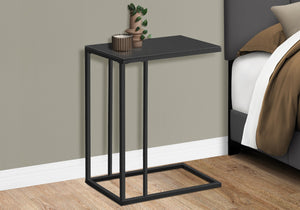 Monarch Specialties Accent Table, C-shaped, End, Side, Snack, Living Room, Bedroom, Black Tempered Glass, Black Metal, Contemporary, Modern Black Metal,Glass,Tempered Glass I 3087