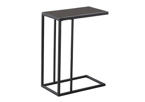 Monarch Specialties Accent Table, C-shaped, End, Side, Snack, Living Room, Bedroom, Black Tempered Glass, Black Metal, Contemporary, Modern Black Metal,Glass,Tempered Glass I 3087