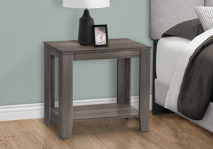 Monarch Specialties Accent Table, Side, End, Nightstand, Lamp, Living Room, Bedroom, Grey Laminate, Transitional Grey Particle Board,Laminate I 3118