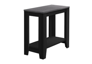 Monarch Specialties Accent Table, Side, End, Nightstand, Lamp, Living Room, Bedroom, Black And Grey Laminate, Transitional Black,Grey, Grey Particle Board,Laminate I 3134
