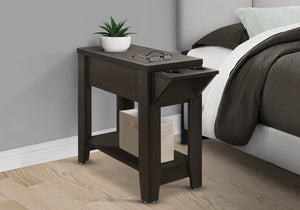 Monarch Specialties Accent Table, Side, End, Storage, Lamp, Living Room, Bedroom, Brown Laminate, Transitional Espresso Particle Board,Laminate,Mdf I 3197