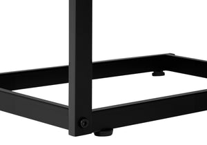 Monarch Specialties Accent Table, C-shaped, End, Side, Snack, Storage Drawer, Living Room, Bedroom, Grey Laminate, Black Metal, Contemporary, Modern Grey,Black, Black Laminate,Particle Board,Metal I 3407