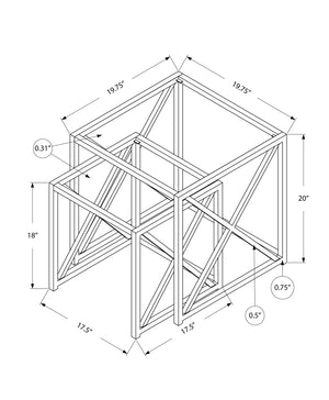 Monarch Specialties Nesting Table, Set Of 2, Side, End, Accent, Living Room, Bedroom, Clear Tempered Glass, Chrome Metal, Contemporary, Modern Chrome,Clear, Clear Metal,Glass,Tempered Glass I 3441