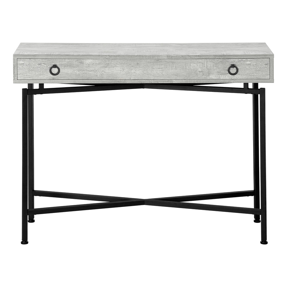 Monarch Specialties Accent Table, Console, Entryway, Narrow, Sofa, Storage Drawer, Living Room, Bedroom, Grey Laminate, Black Metal, Contemporary, Modern Grey,Black, Black Particle Board,Laminate,Metal I 3454