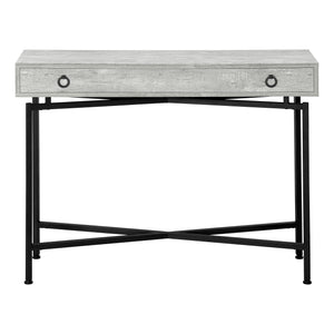 Monarch Specialties Accent Table, Console, Entryway, Narrow, Sofa, Storage Drawer, Living Room, Bedroom, Grey Laminate, Black Metal, Contemporary, Modern Grey,Black, Black Particle Board,Laminate,Metal I 3454