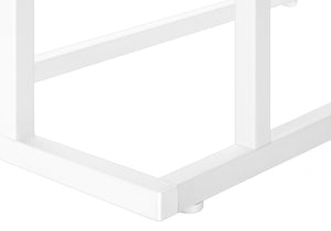 Monarch Specialties Accent Table, C-shaped, End, Side, Snack, Living Room, Bedroom, White Laminate, White Metal, Contemporary, Modern White Mdf,Metal I 3468