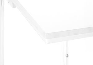 Monarch Specialties Accent Table, C-shaped, End, Side, Snack, Living Room, Bedroom, Contemporary, Modern White Mdf,Laminate,Metal I 3478