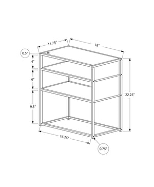 Monarch Specialties Accent Table, Side, End, Nightstand, Lamp, Living Room, Bedroom, Brown Laminate, Black Metal, Contemporary, Modern Dark Taupe,Black, Black Mdf,Laminate,Metal I 3507