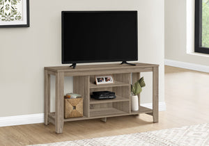 Monarch Specialties Tv Stand, 48 Inch, Console, Media Entertainment Center, Storage Shelves, Living Room, Bedroom, Brown Laminate, Contemporary, Modern Dark Taupe Particle Board,Laminate I 3528