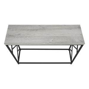 Monarch Specialties Accent Table, Console, Entryway, Narrow, Sofa, Living Room, Bedroom, Grey Laminate, Black Metal, Contemporary, Modern Grey,Black, Black Metal,Particle Board I 3532