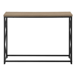 Monarch Specialties Accent Table, Console, Entryway, Narrow, Sofa, Living Room, Bedroom, Brown Laminate, Black Metal, Contemporary, Modern Dark Taupe,Black, Black Metal,Particle Board I 3533