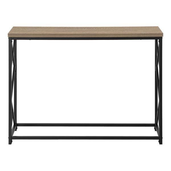 Monarch Specialties Accent Table, Console, Entryway, Narrow, Sofa, Living Room, Bedroom, Brown Laminate, Black Metal, Contemporary, Modern Dark Taupe,Black, Black Metal,Particle Board I 3533