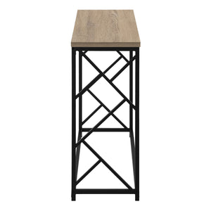 Monarch Specialties Accent Table, Console, Entryway, Narrow, Sofa, Living Room, Bedroom, Brown Laminate, Black Metal, Contemporary, Modern Dark Taupe,Black, Black Metal,Particle Board I 3533